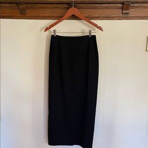 Arthur Chapnik Worsted Wool Black Pencil Skirt